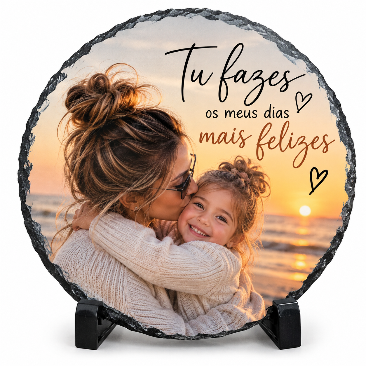 Pedra de xisto redonda personalizada