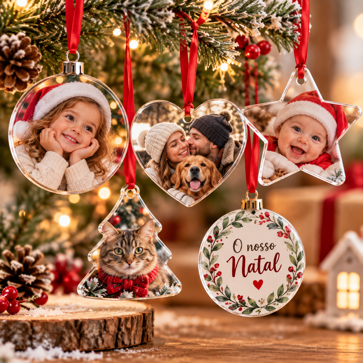 Pendentes de Natal personalizados