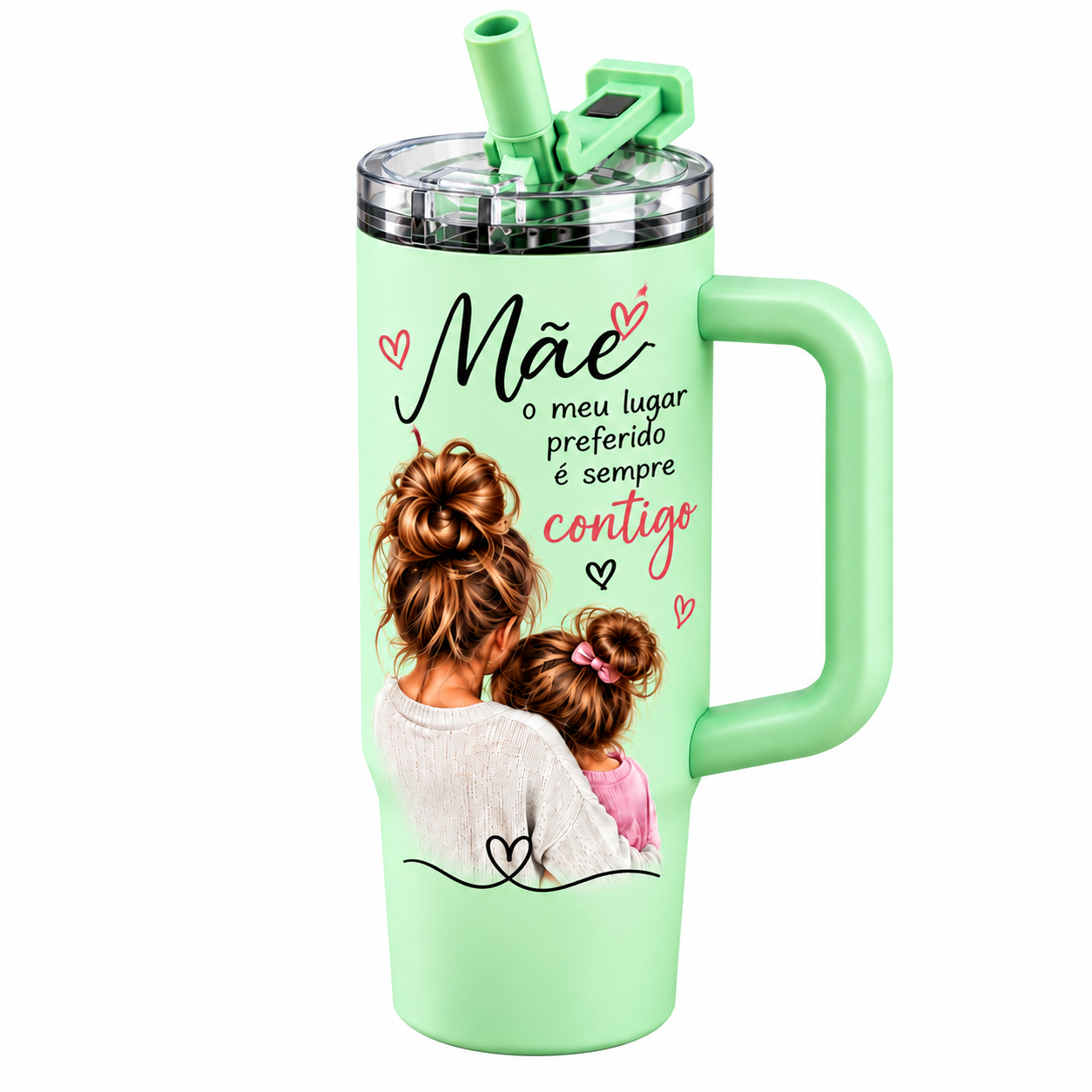 Tumbler com asa personalizado